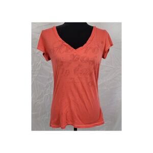 Aeropostale Red V-Neck Shirt Women's Large